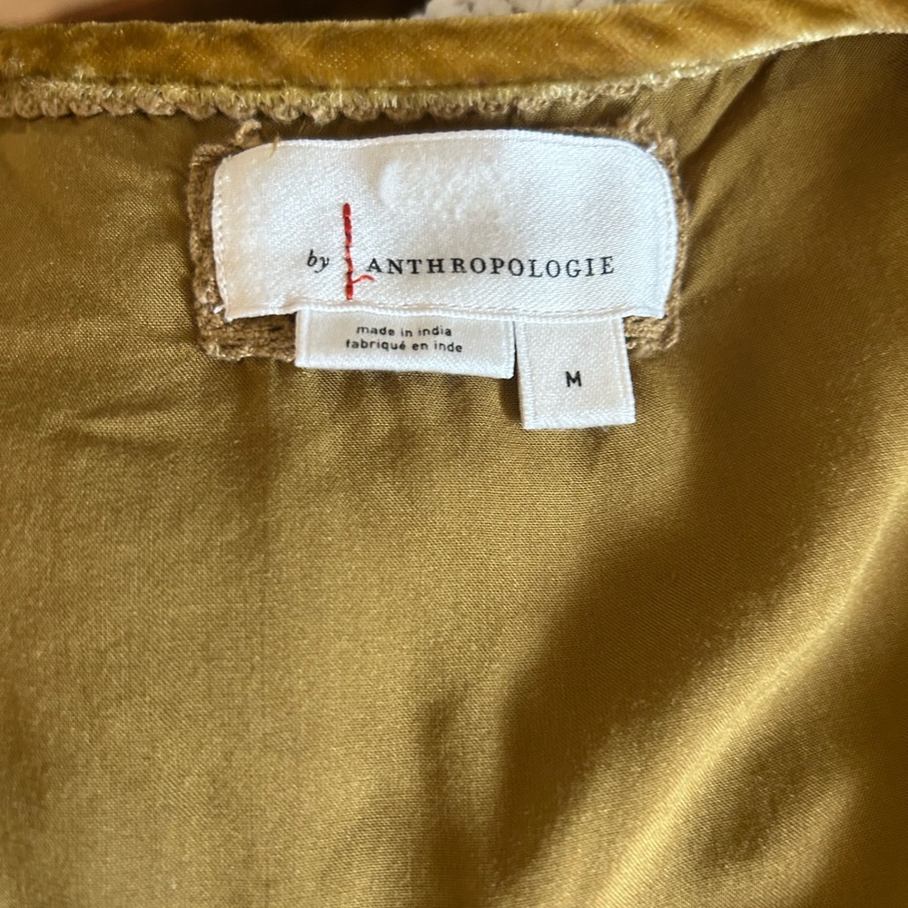 Anthropologie Gold Velvet the somerset maxi Dress - Picture 7 of 7